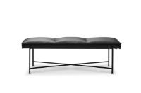 Billede af HANDVÄRK FURNITURE Grand Bench L: 140 cm - Sort/Sort Læder