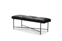 Billede af HANDVÄRK FURNITURE Grand Bench L: 140 cm - Sort/Sort Læder