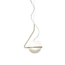 Billede af Foscarini Tonda Pendel Lille H: 46 cm LED - Titanium/Hvid