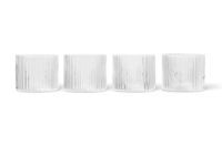 Billede af Ferm Living Ripple Low Glasses 20 Cl Sæt af 4 stk. Ø: 7,6 cm - Clear  