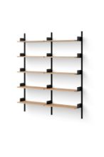 Billede af New Works Library Shelf 1900 190x163,5 cm - Oak/White