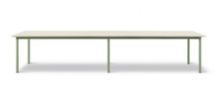 Billede af Fredericia Furniture 665E Plan Table Modular 100x380 cm - Really Cotton Dream/Modernist Green