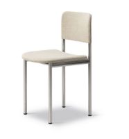 Billede af Fredericia Furniture 3414 Plan Fuldpolstret Stol SH: 45 cm - Hallingdal 220/Børstet Stål