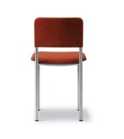 Billede af Fredericia Furniture 3414 Plan Fuldpolstret Stol SH: 45 cm - Gentle 373/Børstet Stål
