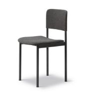 Billede af Fredericia Furniture 3414 Plan Fuldpolstret Stol SH: 45 cm - Re-Wool 198/Sort