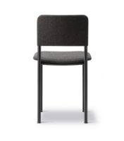 Billede af Fredericia Furniture 3414 Plan Fuldpolstret Stol SH: 45 cm - Re-Wool 198/Sort