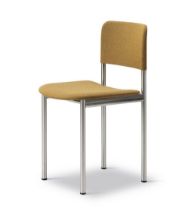 Billede af Fredericia Furniture 3414 Plan Fuldpolstret Stol SH: 45 cm - Re-Wool 448/Børstet Stål