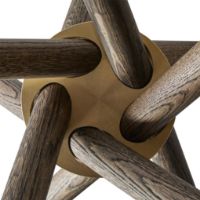 Billede af Eberhart Furniture Hector 120 Dining Table Ø: 120 cm - Dark Concrete/Dark Oak