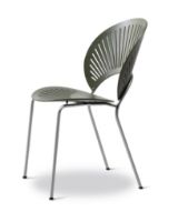 Billede af Fredericia Furniture 3398 Trinidad Stol SH: 45,5 cm - Khaki Green Bøg/Krom