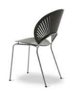Billede af Fredericia Furniture 3398 Trinidad Stol SH: 45,5 cm - Khaki Green Bøg/Krom