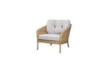 Billede af Cane-line Outdoor Ocean Large Loungestol Inkl. Hyndesæt SH: 40 cm - Natural Weave/Light Brown