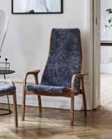 Billede af Swedese Lamino Lænestol SH: 41 cm inkl. fodskammel - Olieret Eg/Scandinavian Grey