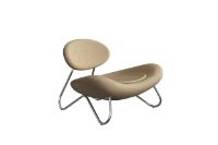 Billede af Woud Meadow Lounge Chair SH: 37 cm - Ecriture Beige/Chrome