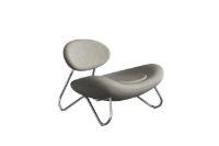 Billede af Woud Meadow Lounge Chair SH: 37 cm - Alpine Grey/Chrome