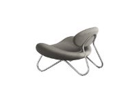 Billede af Woud Meadow Lounge Chair SH: 37 cm - Alpine Grey/Chrome