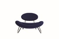 Billede af Woud Meadow Lounge Chair SH: 37 cm - Vidar Blue/Chrome
