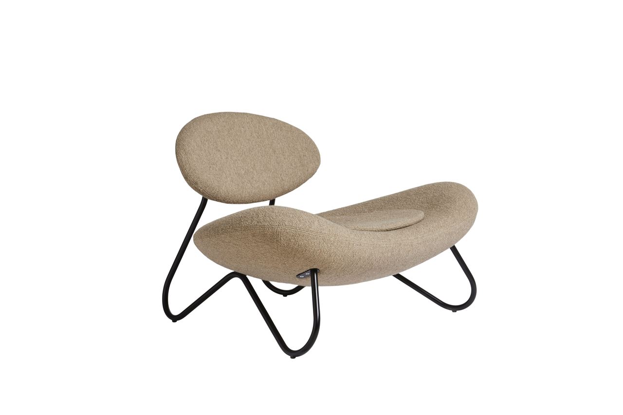 Billede af Woud Meadow Lounge Chair SH: 37 cm - Barnum Beige/Black