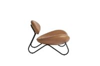 Billede af Woud Meadow Lounge Chair SH: 37 cm - Envy Leather Cognac/Black