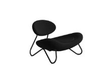 Billede af Woud Meadow Lounge Chair SH: 37 cm - Hallingdal Black/Black