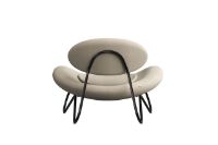 Billede af Woud Meadow Lounge Chair SH: 37 cm - Sisu Beige/Black