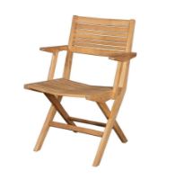 Billede af Cane-line Outdoor Flip Foldestol med Armlæn SH: 47 cm - Teak