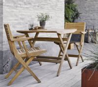 Billede af Cane-line Outdoor Flip Foldestol med Armlæn SH: 47 cm - Teak