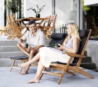 Billede af Cane-line Outdoor Flip Dækstol SH: 37 cm - Teak