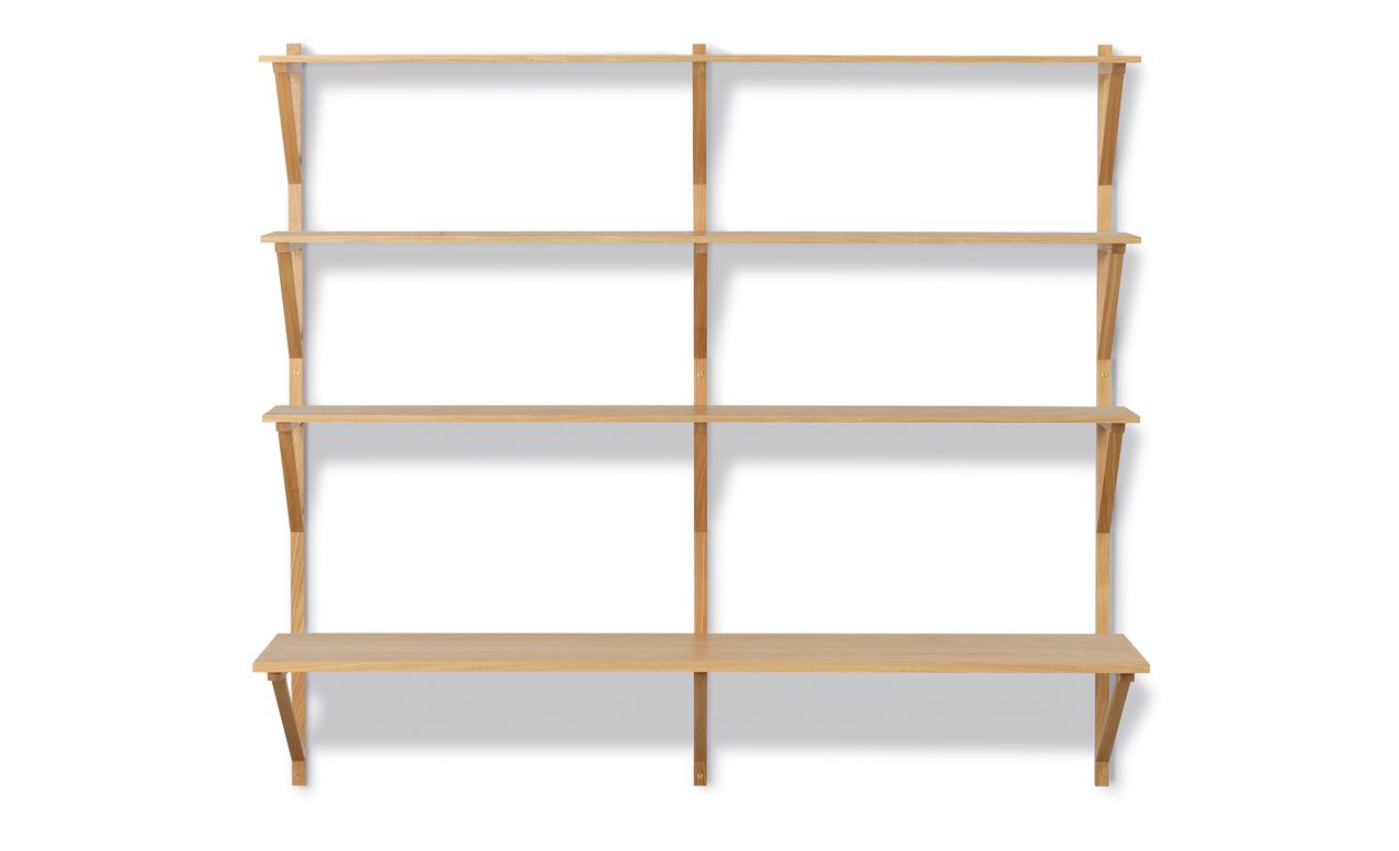 Billede af Fredericia Furniture BM29 Børge Mogensen Hylde m. Skriveplade B: 149 cm - Lakeret Eg