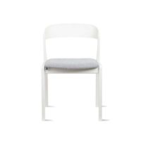 Billede af Skovby SM825 Spisebordsstol H: 77 cm - Hvidlakeret Massiv Bøg/Brahms 21