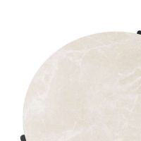 Billede af Please Wait To Be Seated Savoye Sofabord Lav H: 35 cm Ø: 60 cm Keramisk Top - Beige