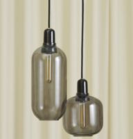 Billede af Normann Copenhagen Amp Pendel Large H: 26cm - Smoke/Sort