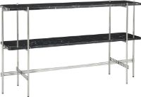 Billede af GUBI TS Console 120x30 cm - Polished Steel/Black Marquina Marble