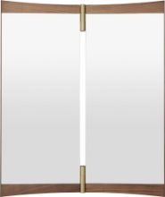 Billede af GUBI Vanity Wall Mirror 2 58,2x69 cm - American Oiled Walnut/Brass