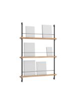 Billede af Moebe Magazine Shelving 123x85 cm - Oak/Black
