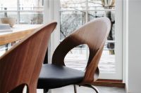 Billede af Vermund VL1100 Spisebordsstol SH: 46 cm - Olieret Valnød/Sierra Cognac Læder