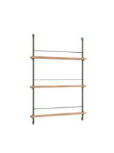 Billede af Moebe Magazine Shelving 123x85 cm - Oak/Pine Green
