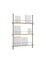 Billede af Moebe Magazine Shelving 123x85 cm - Oak/Pine Green