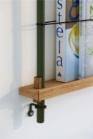 Billede af Moebe Magazine Shelving 123x85 cm - Oak/Pine Green