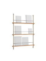 Billede af Moebe Magazine Shelving 123x85 cm - Oak/Warm Grey