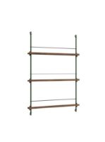 Billede af Moebe Magazine Shelving 123x85 cm - Smoked Oak/Pine Green