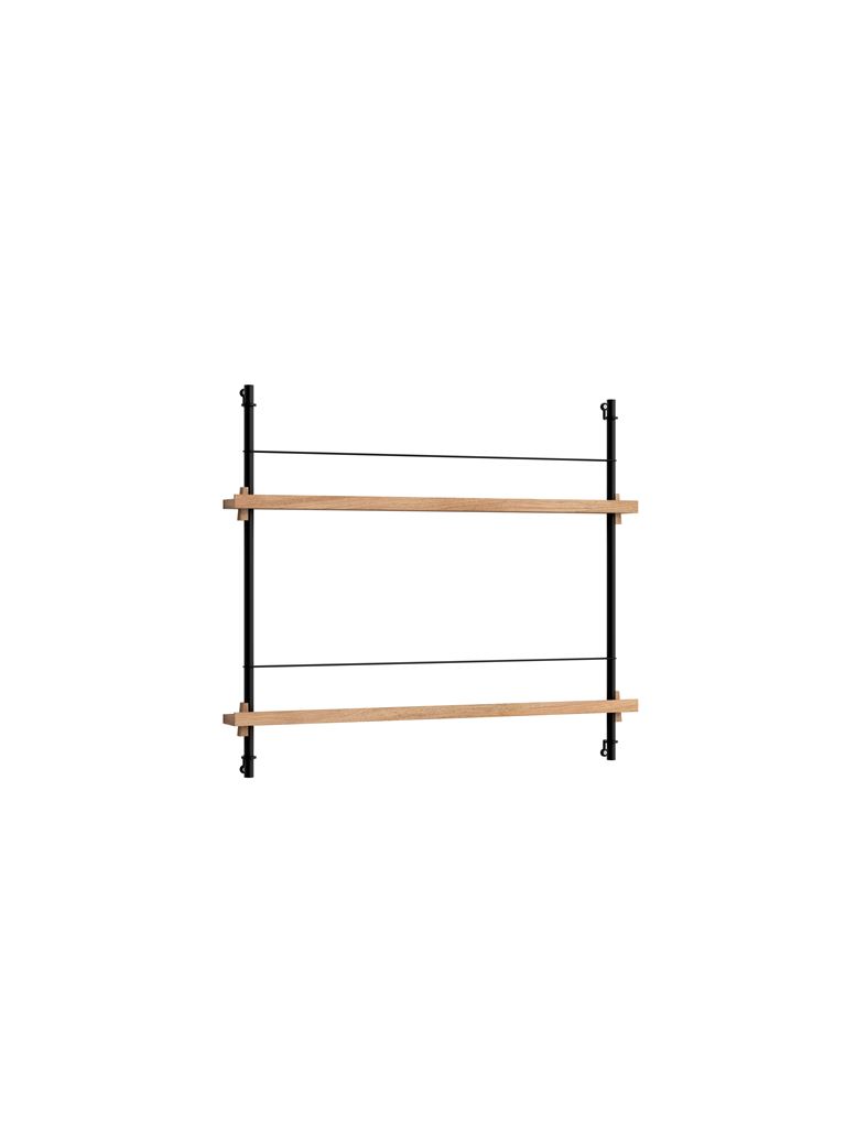 Billede af Moebe Magazine Shelving 73x85 cm - Oak/Black