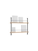 Billede af Moebe Magazine Shelving 73x85 cm - Oak/Black