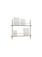 Billede af Moebe Magazine Shelving 73x85 cm - Oak/Warm Grey