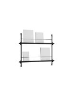 Billede af Moebe Magazine Shelving 73x85 cm - Black/Black