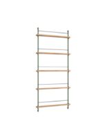 Billede af Moebe Magazine Shelving 188x85 cm - Oak/Pine Green