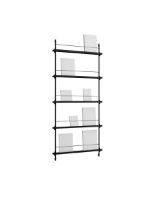 Billede af Moebe Magazine Shelving 188x85 cm - Black/Black