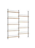 Billede af Moebe Magazine Shelving 188x162 cm - Oak/Black
