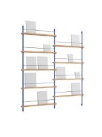 Billede af Moebe Magazine Shelving 188x162 cm - Oak/Deep Blue