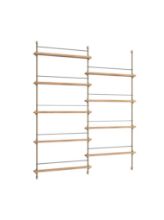 Billede af Moebe Magazine Shelving 188x162 cm - Oak/Warm Grey
