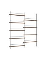 Billede af Moebe Magazine Shelving 188x162 cm - Smoked Oak/Black